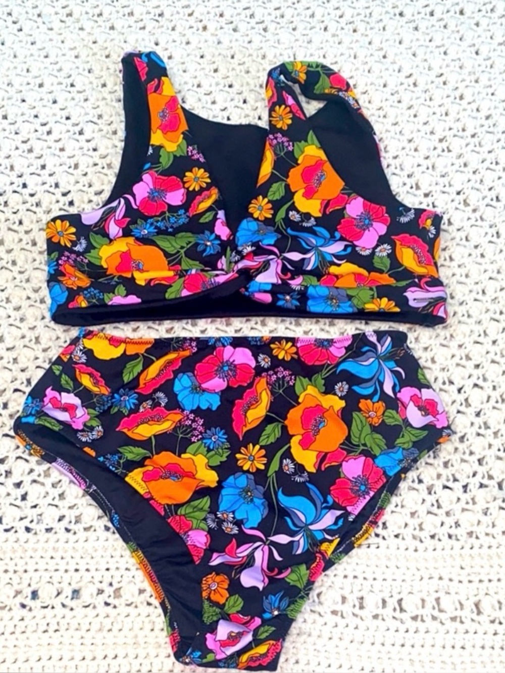 Victoria’s Secret PINK Multi-way/reversible high waisted bikini. Med. EUC